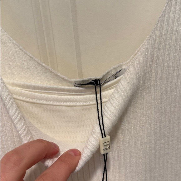 White Ribbed Tank Midi Dress - Picture 3 of 4